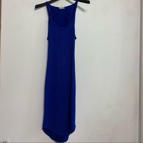 Aritzia Wilfred free BodyCon Royal  blue open back dress medium - Picture 1 of 8